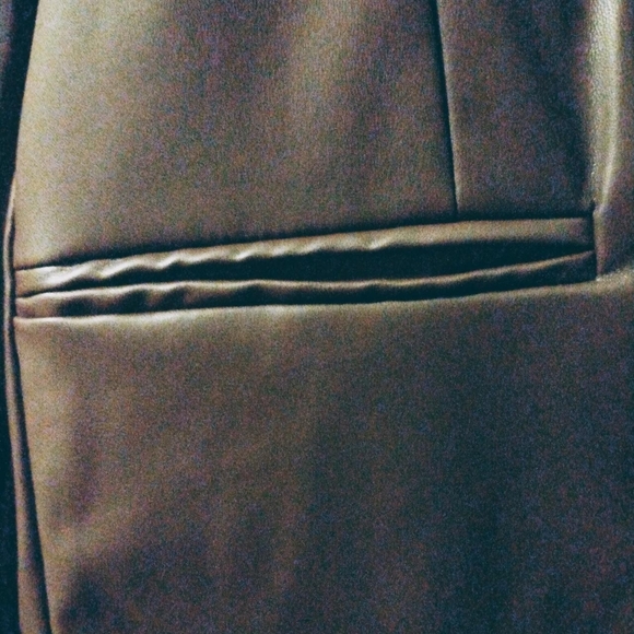 Women's Brown Faux Leather Button Up Blazer – XL - Picture 4 of 4